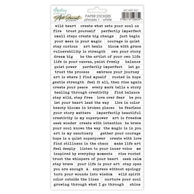 Mintay Art Journal Paper Stickers - Phrases 1 White