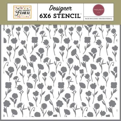 Carta Bella Pressed Floral Stencil - Pressed Wildflower