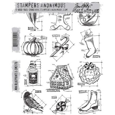 Stampers Anonymous Tim Holtz Stempel - Mini Blueprints 5