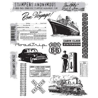 Stampers Anonymous Tim Holtz Stempel - Travel Ways