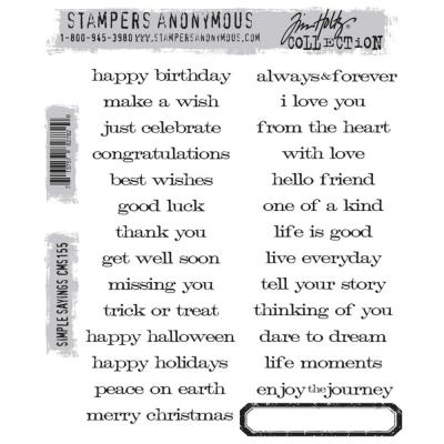 Stampers Anonymous Tim Holtz Stempel - Simple Sayings