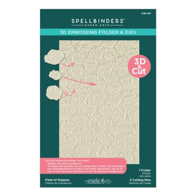 Spellbinders 3D Embossing Folder & Cut -  Field Of Poppies