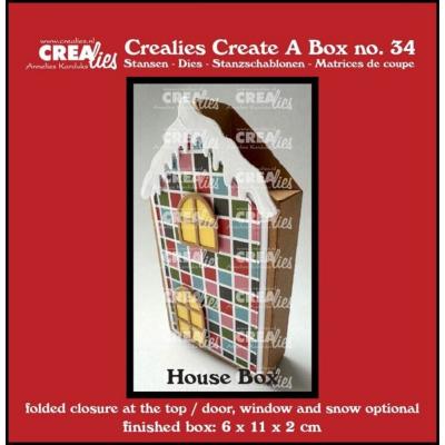 Crealies Create A Box Dies - Flat Box House