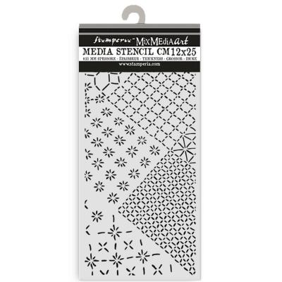 Stamperia Quiet Days Stencil - Mixed Tiles