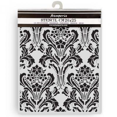 Stamperia Quiet Days Stencil - Baroque Tapestry
