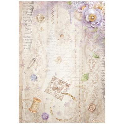 Stamperia Quiet Days Rice Paper - Sewing