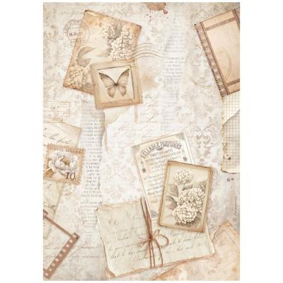 Stamperia Quiet Days Rice Paper - Postcards