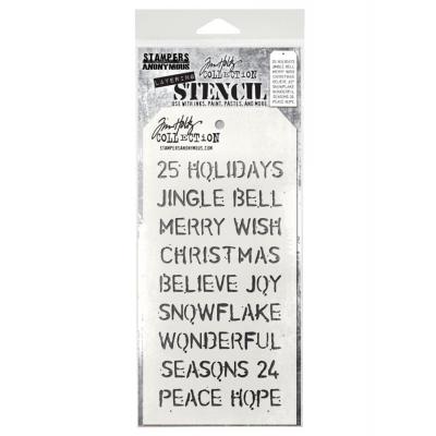 Stampers Anonymous Tim Holtz Stencil - Christmas