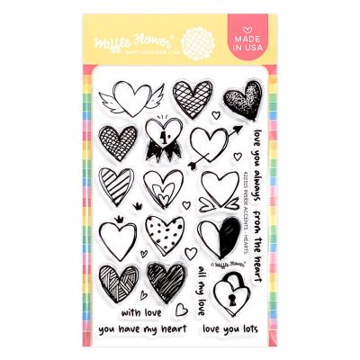 Waffle Flower Stempel - Inside Accents - Hearts