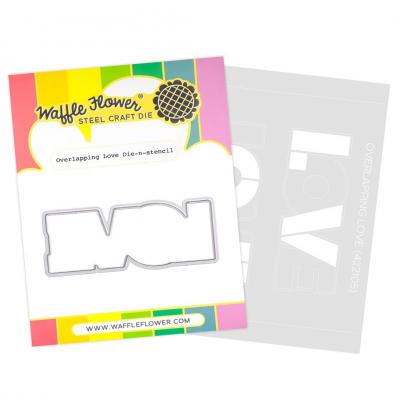 Waffle Flower Die-n-Stencil - Overlapping Love