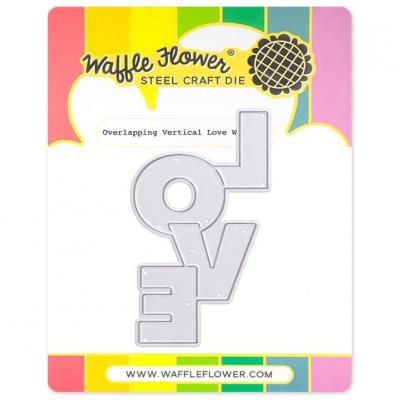 Waffle Flower Dies - Overlapping Vertical Love Word