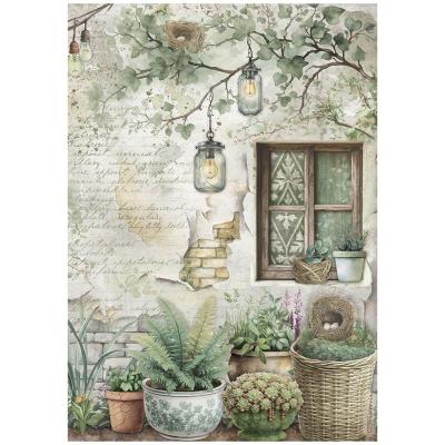 Stamperia Herbarium Silvae Rice Paper - Window