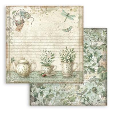 Stamperia Herbarium Silvae Designpapier - Teacup