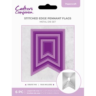Crafter's Companion Stitched Edge Die - Pennant Flags