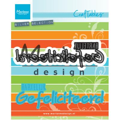 Marianne Design Craftables Die - Hartelijk Gefeliciteerd (NL)