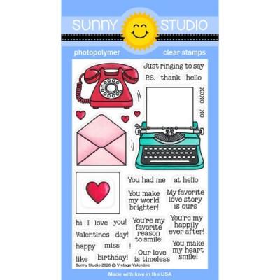 Sunny Studios Stempel - Vintage Valentine