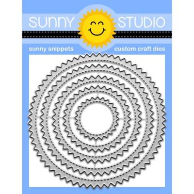 Sunny Studios Cutting Dies - Zig Zag Circles