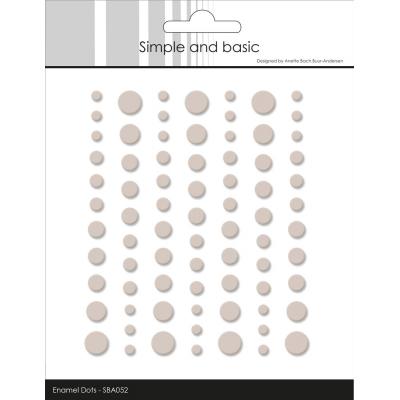 Simple and Basic Matte Enamel Dots - Beige