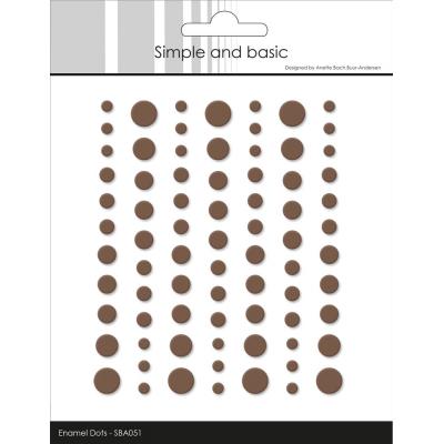 Simple and Basic Matte Enamel Dots - Coffee