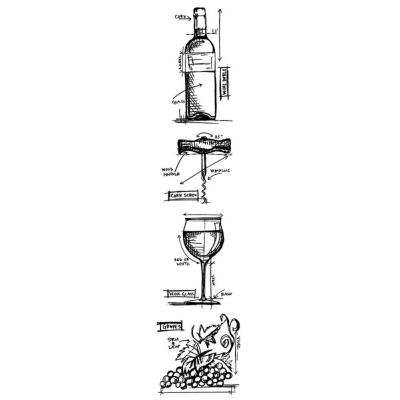 Stampers Anonymous Tim Holtz Stempel - Wine Mini