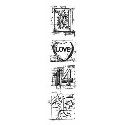 Stampers Anonymous Tim Holtz Stempel - Valentine Mini