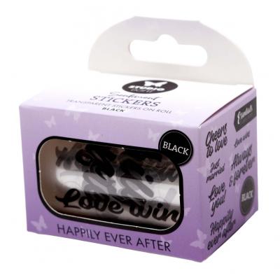 StudioLight Happily Ever After Black Transparent Stickers On Roll