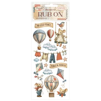 Stamperia Family Rub-On - Air Balloons