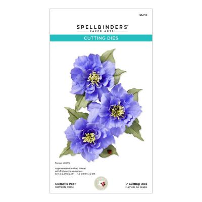 Spellbinders The Poet's Garden Etched Dies - Clematis Poet