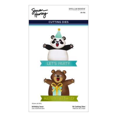 Spellbinders Sending Hugs Etched Dies - Birthday Bear