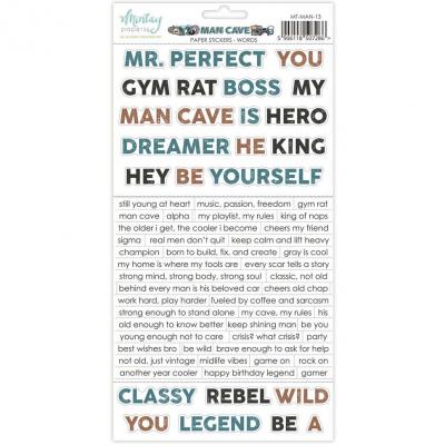 Mintay Papers Man Cave Sticker - Words