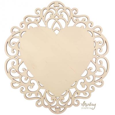 Mintay Papers Woodies Decor - Heart Plaque