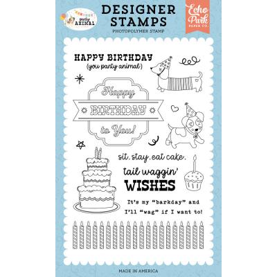 Echo Park Party Animal Stempel - Barkday