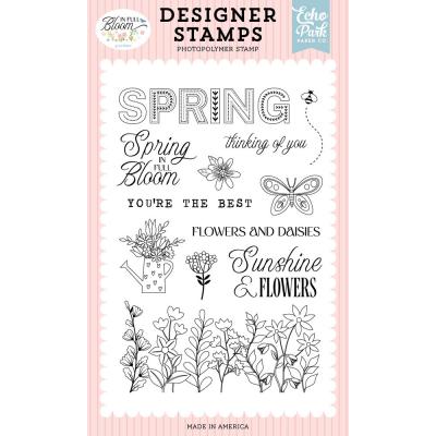 Echo Park In Full Bloom Stempel - Flowers And Daisies