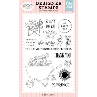 Echo Park In Full Bloom Stempel - Sending Spring Hugs