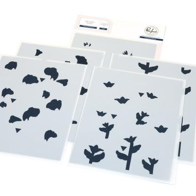 Pinkfresh Studio Artful Foundations Stencil - Rising Wildflowers