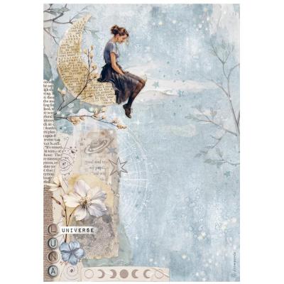 Stamperia Secret Diary Ricepapier - Moon