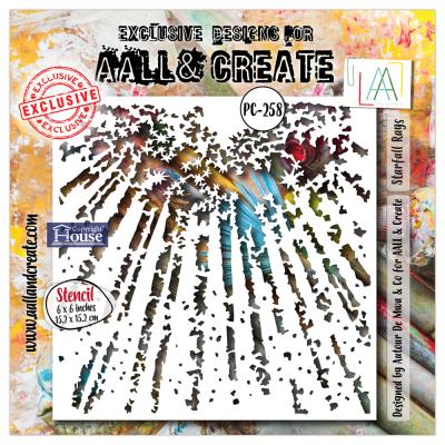 Aall and Create Solar Pulse Stencil - Starfall Rays