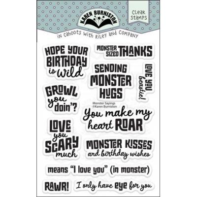 Karen Burniston Stempel - Monster Sayings