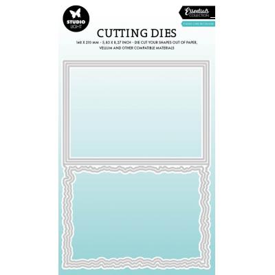 StudioLight Torn Edge Cutting Die - Folded Card Rectangle