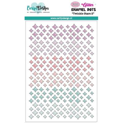 CarlijnDesign Glitter Enamel Dots - Stars 2