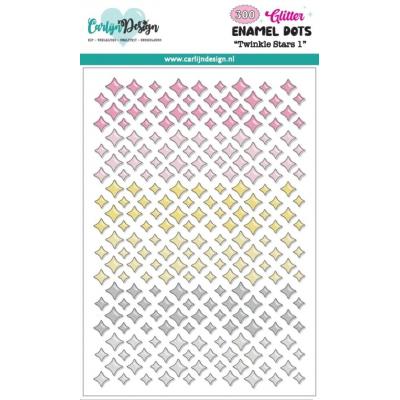 CarlijnDesign Glitter Enamel Dots - Stars 1