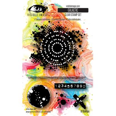 Visible Image Grunge Florals Stempel - Galactic