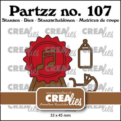 Crealies Cutting Dies - Faux Wax Seals Baby