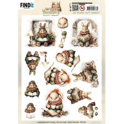 Find It Trading Winter Bunnies Pushout Sheet - Reading Bunnies