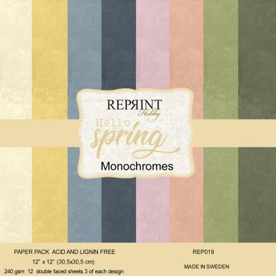 Reprint Hello Spring Cardstock - Monochromes