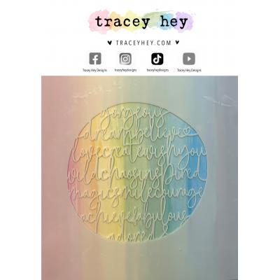 Tracey Hey Stencil - Script