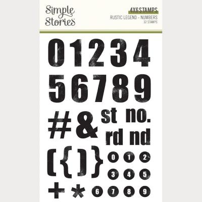 Simple Stories Rustic Legend Stempel - Numbers
