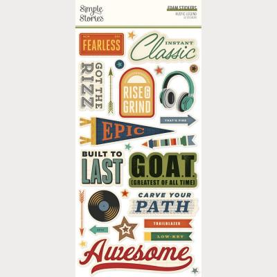 Simple Stories Rustic Legend - Foam Stickers
