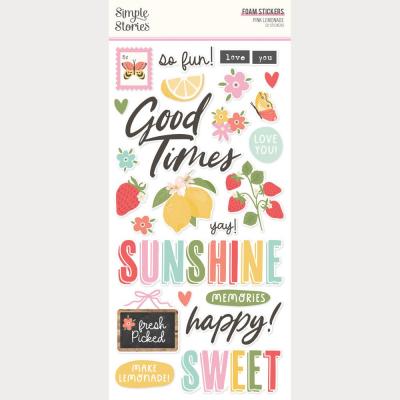 imple Stories Pink Lemonade - Foam Stickers