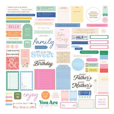 Spellbinders Breakfast in Bed Cardstock Die Cut - Ephemera Sentiments
